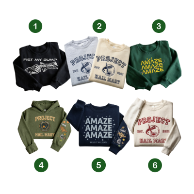 Project Hail Mary Embroidered Shirt Collection