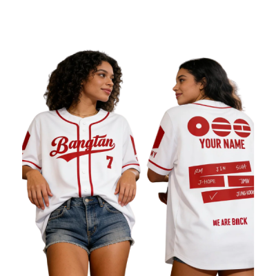 Custom BTS Kpop Baseball Jersey Shirt
