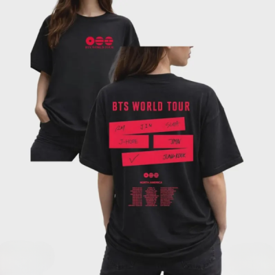 BTS World Tour Shirt Kpop Concert Graphic Shirt