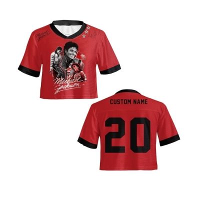 Michael Jackson King of Pop crop top jersey, Music Fan Jersey