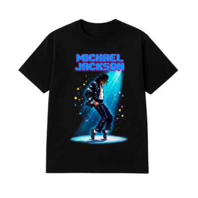 Michael Jackson Retro Pixel Dance Graphic T-Shirt