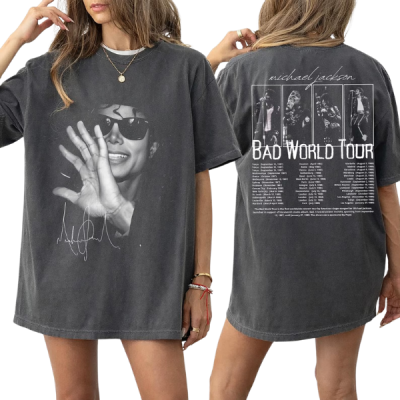 Michael Jackson Bad World Tour T-Shirt | 1987 Concert Tee