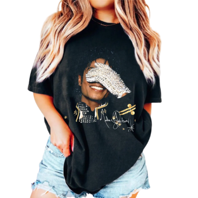 Signature Michael Jackson Glove Graphic T-Shirt Vintage 90s Tee