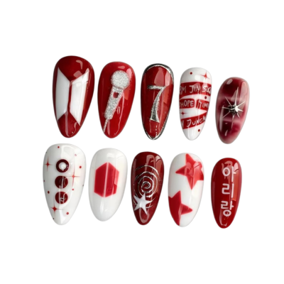 BTS Arirang Album Press On Nails | 2026 Comeback 3D Silver Art