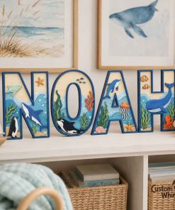 Custom Baby Name Sign Farm Theme, Farm Animals Wall Art
