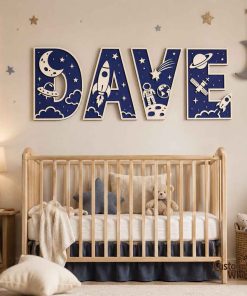 Custom Safari Nursery Name Letters, Custom Baby Wooden 3D Layers Name