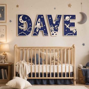 Custom Safari Nursery Name Letters, Custom Baby Wooden 3D Layers Name