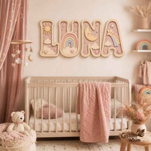 Personalized Baby Girl Name Decor,Unique Baby Shower Gift, Girl Nursery