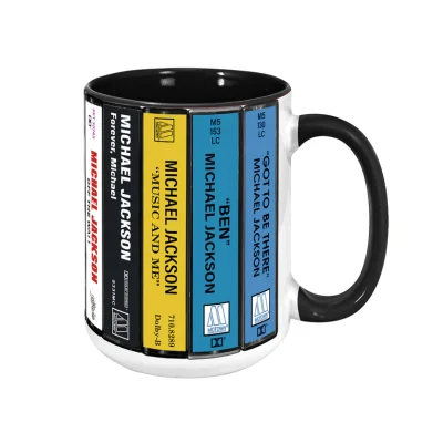 Michael Jackson Albums Retro Cassette Collection Mug, 90s Retro Graphic Coffee Cup, King Of Pop Fans Mug