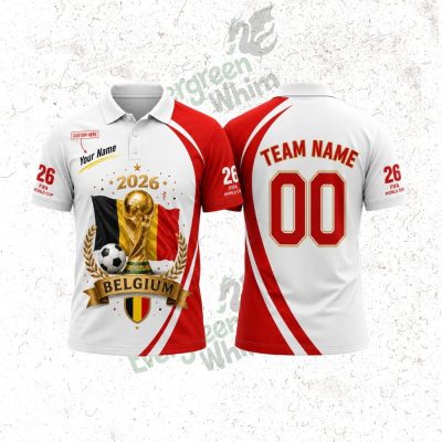 Custom Belgium World Cup 2026 3D Shirt