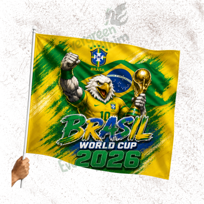 Brasil World Cup 2026 3D Flag