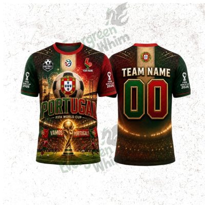 Custom Portugal World Cup 2026 3D Shirt