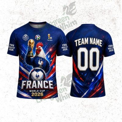 Custom France World Cup 2026 3D Shirt