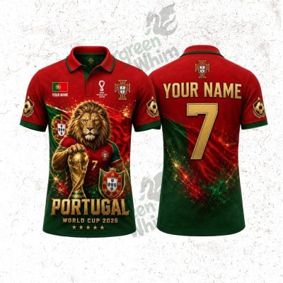 Custom Portugal World Cup 2026 Football 3D Shirt