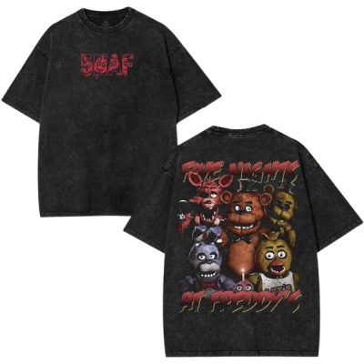 Vintage 90s Bootleg Style Five Nights at Freddy's T-Shirt,