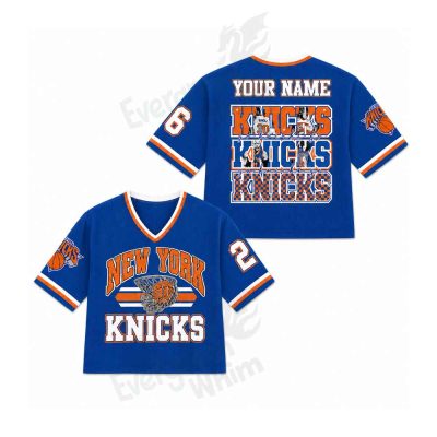 Custome New York Knicks Crop Top Jersey
