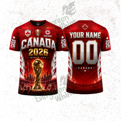 Custom Canada World Cup 2026 3D Shirt