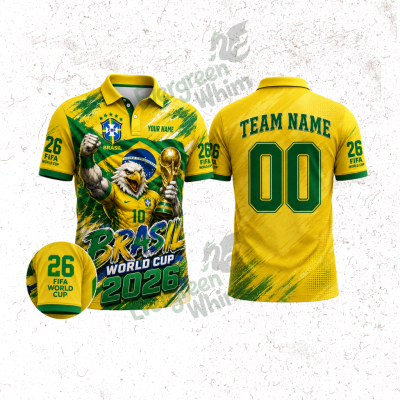 Custom Brasil World Cup 2026 3D Shirt