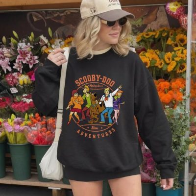 Scooby Dog Halloween Sweatshirt, Vintage Cartoon Horror Tee, Halloween Cewneck Sweatshirt, Gifts for Halloween