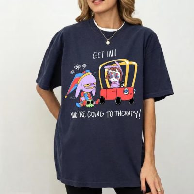 Jax x Pomni Therapy Shirt -Amazing Digital Circus Shirt,Tadc Shirt,Tadc Sweatshirt,Jax Sweater,Pomni Tshirt,Tadc Last Act Tee
