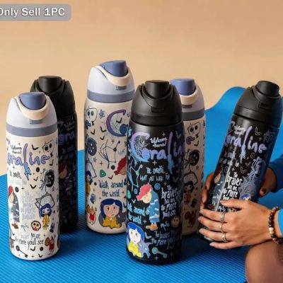 24oz to 40oz Double Wall Insulated Stainless Steel Water Bottle with Straw Lid, Thermal Portable Drink Bottle for Sports Travel Office & Gift, Drinkware