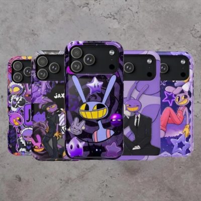 Jax The Amazing Digital Circus Phone Case, TADC Character Protective Cover, Cute Kawaii Cartoon Gift for iPhone17 ProMax /16/15/14/13/12/11 Plus for Samsung phones, suitable for both men and women,