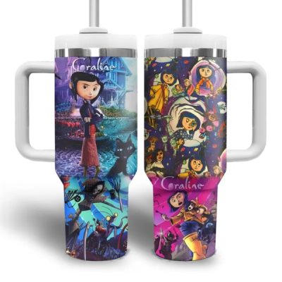 Coraline 40oz Tumbler Stainless Steel with Straw