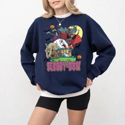 Scooby Doo Halloween Sweatshirt, Vintage Scooby Doo Monster Graphic Crewneck, Retro Cartoon Halloween Pullover, Spooky Season Sweatshirt