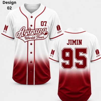 Arirang World Tour Baseball Jersey, Custom Kpop Concert Fan Shirt, Personalized Name Number Music Jersey